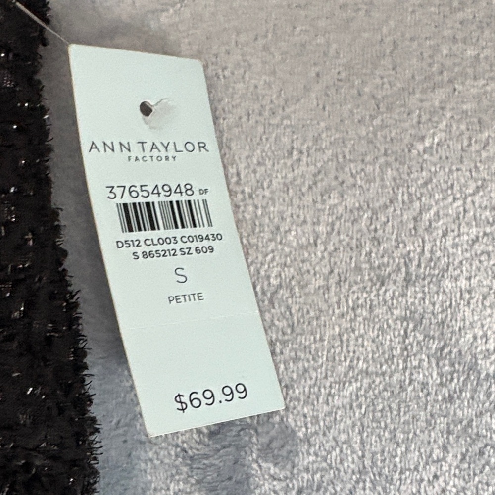 Ann Taylor Factory Black Textured Blouse - Picture 8 of 10